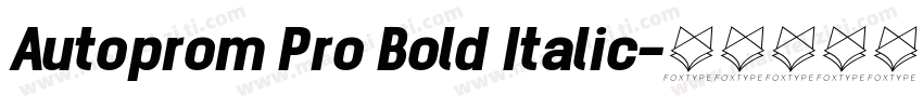 Autoprom Pro Bold Italic字体转换